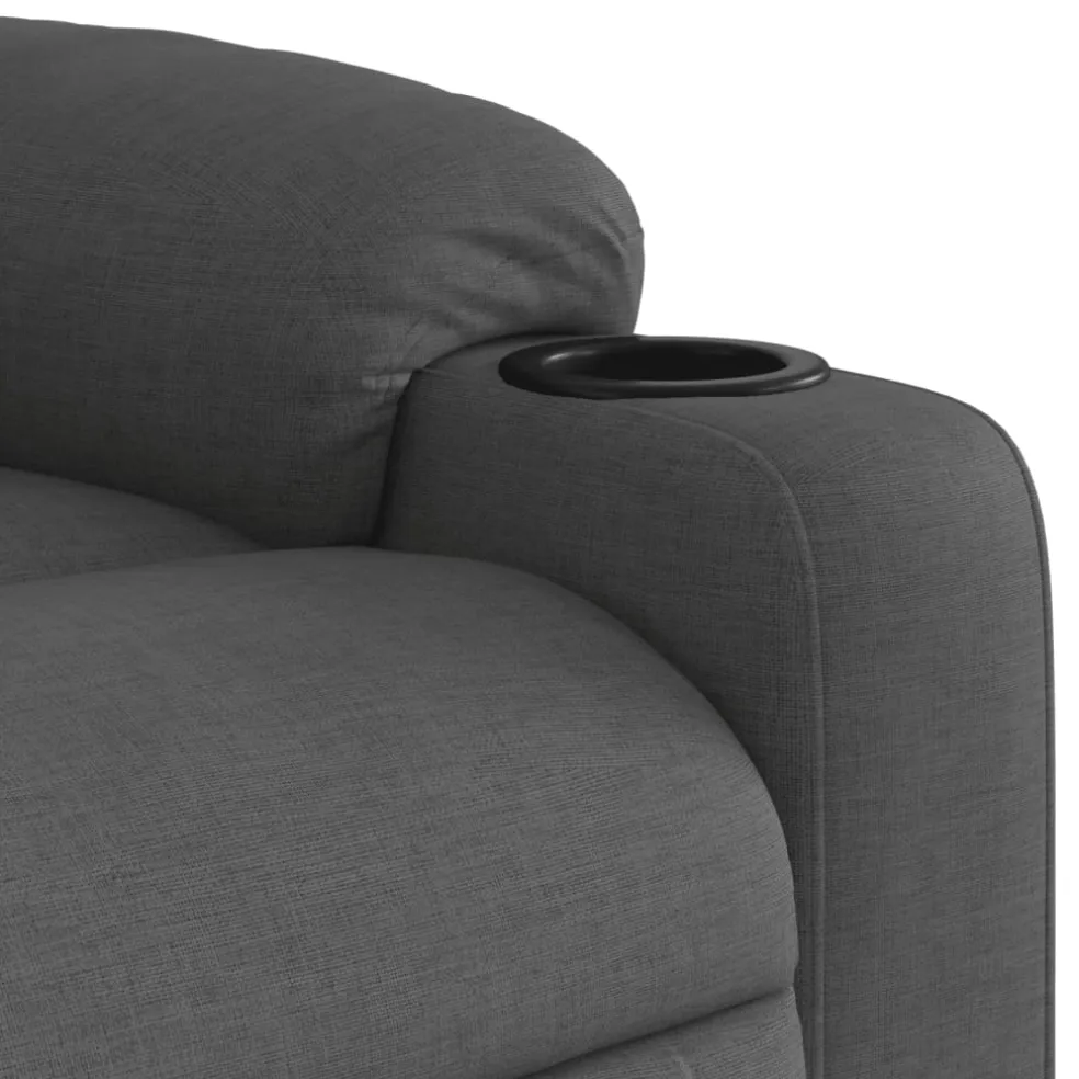 vidaXL Massagestoel elektrisch verstelbaar stof donkergrijs