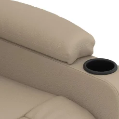 vidaXL Massagestoel elektrisch kunstleer cappuccinokleurig