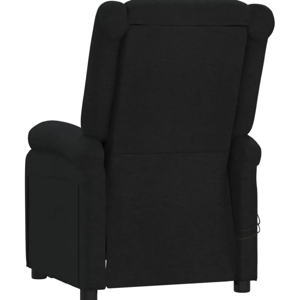 vidaXL Massagestoel elektrisch stof zwart
