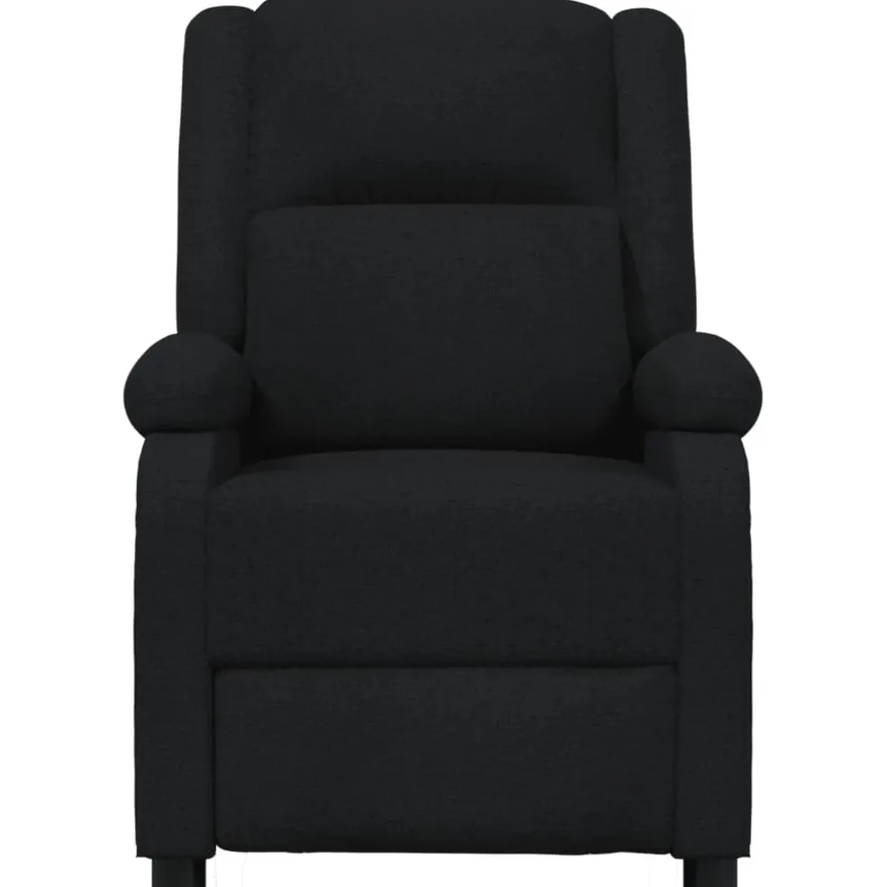 vidaXL Massagestoel elektrisch stof zwart