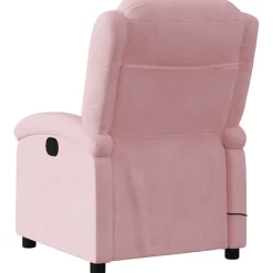 vidaXL Massagestoel elektrisch verstelbaar fluweel roze