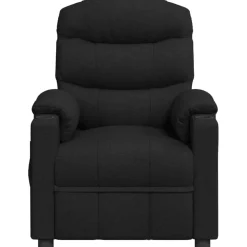 vidaXL Massagestoel elektrisch stof zwart
