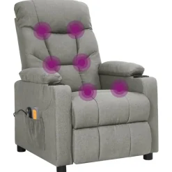 vidaXL Massagestoel elektrisch verstelbaar fluweel bruin