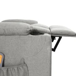 vidaXL Massagestoel elektrisch verstelbaar fluweel bruin