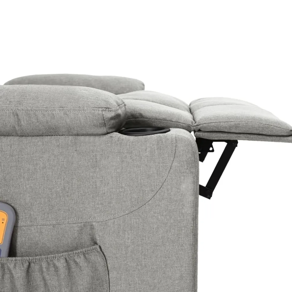 vidaXL Massagestoel elektrisch verstelbaar fluweel bruin