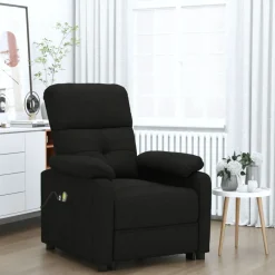 vidaXL Massagestoel elektrisch stof donkergrijs