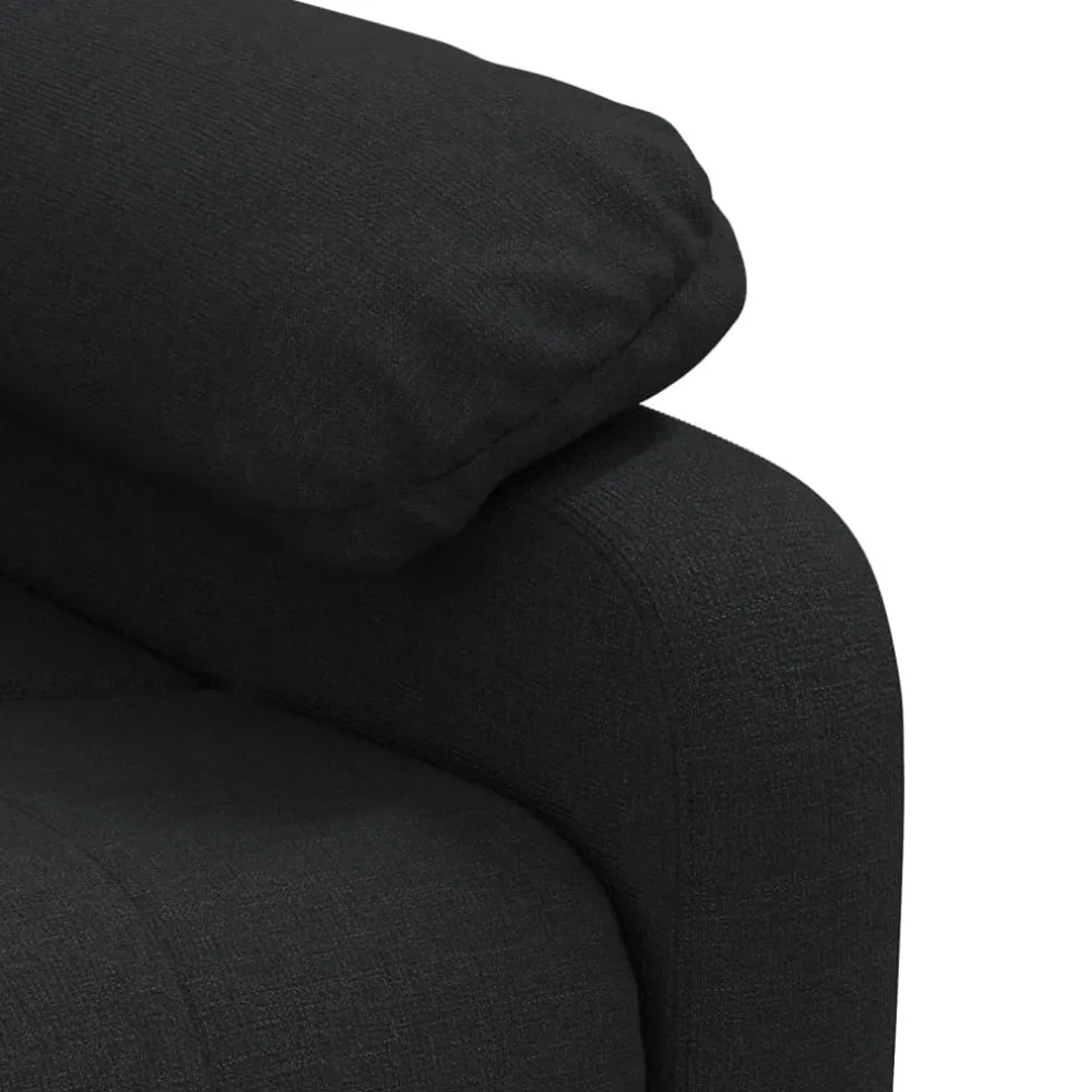 vidaXL Massagestoel elektrisch stof donkergrijs