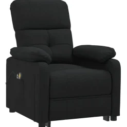 vidaXL Massagestoel elektrisch stof donkergrijs