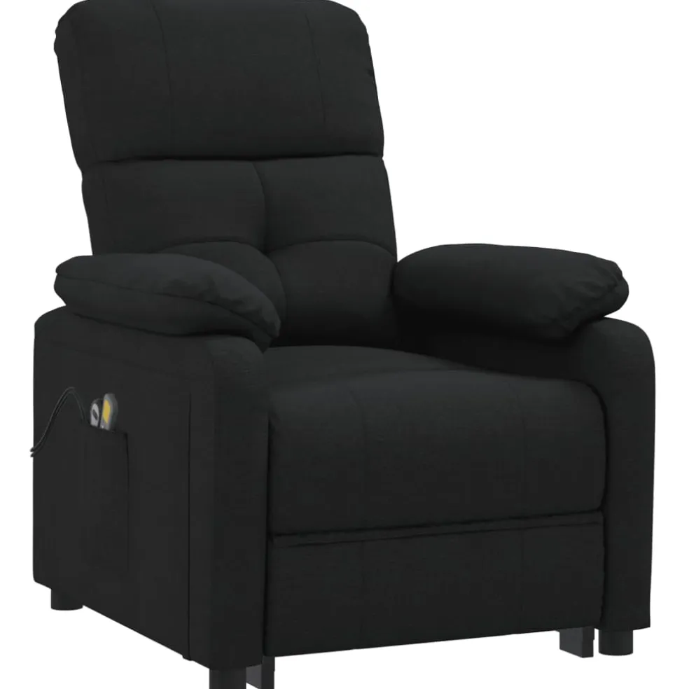vidaXL Massagestoel elektrisch stof donkergrijs