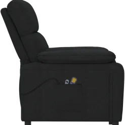 vidaXL Massagestoel elektrisch stof donkergrijs