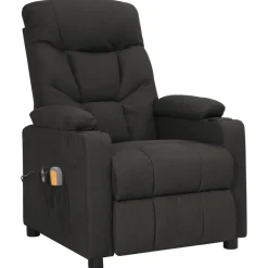 vidaXL Massagestoel elektrisch stof zwart