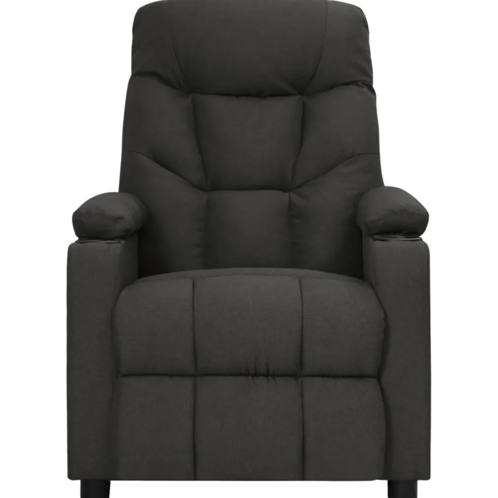 vidaXL Massagestoel elektrisch stof zwart