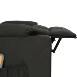 vidaXL Massagestoel elektrisch stof zwart