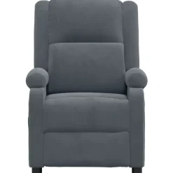 vidaXL Massagestoel elektrisch stof taupe