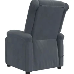 vidaXL Massagestoel elektrisch stof taupe