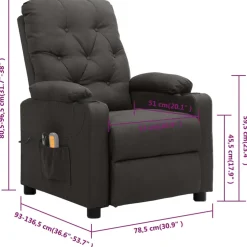vidaXL Massagestoel elektrisch fluweel crèmekleurig