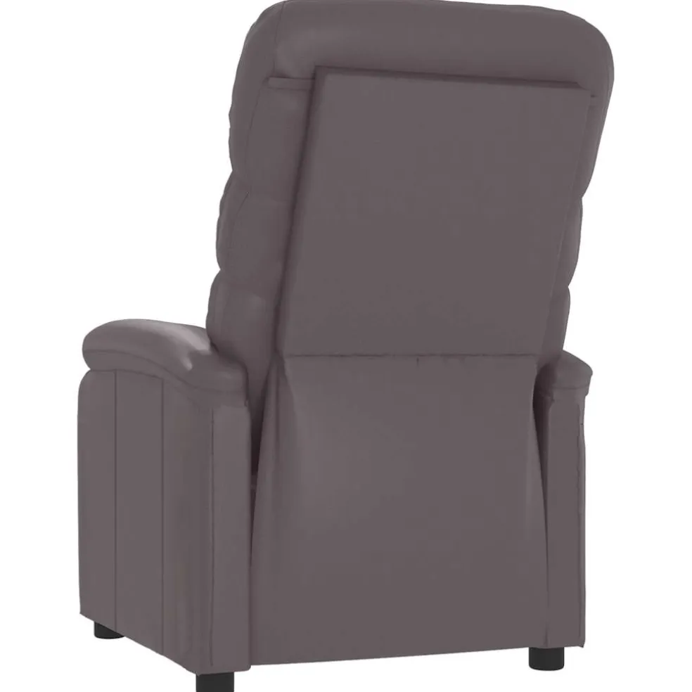 vidaXL Massagestoel kunstleer grijs