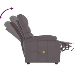 vidaXL Massagestoel kunstleer grijs