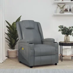 vidaXL Massagestoel kunstleer antracietkleurig