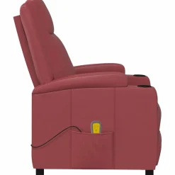 vidaXL Massagestoel kunstleer wijnrood