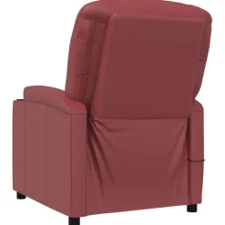 vidaXL Massagestoel kunstleer wijnrood
