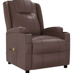 vidaXL Massagestoel kunstleer bruin