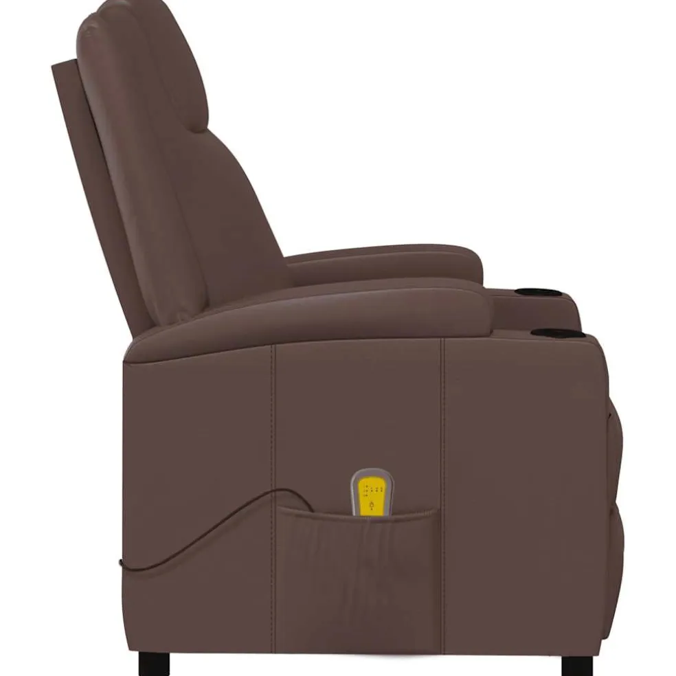vidaXL Massagestoel kunstleer bruin