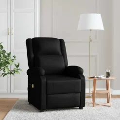 vidaXL Massagestoel kunstleer zwart