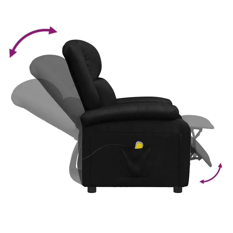 vidaXL Massagestoel kunstleer zwart