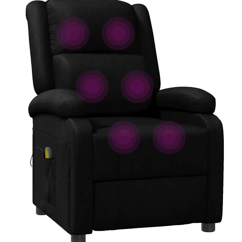 vidaXL Massagestoel kunstleer zwart