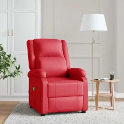vidaXL Massagestoel kunstleer rood