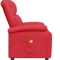 vidaXL Massagestoel kunstleer rood