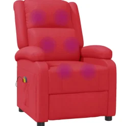 vidaXL Massagestoel kunstleer rood