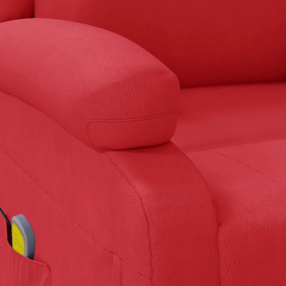 vidaXL Massagestoel kunstleer rood