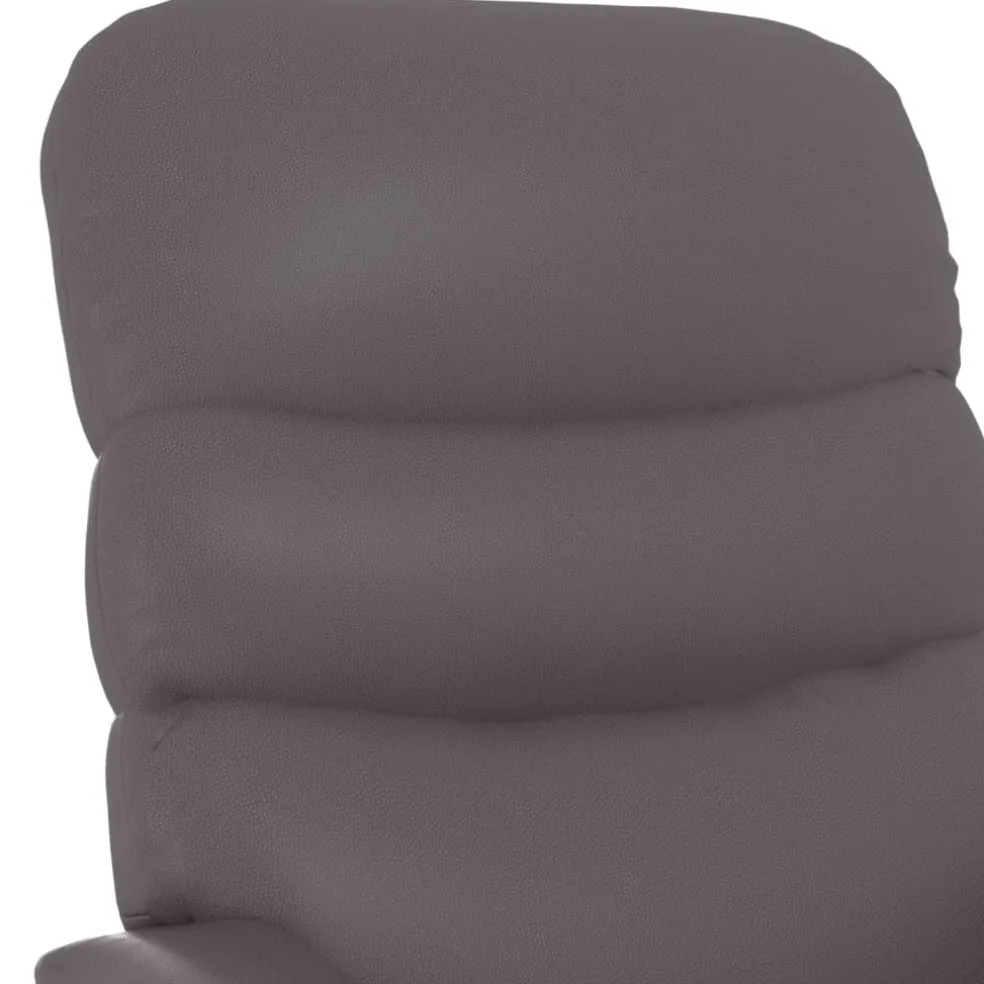 vidaXL Massagestoel kunstleer grijs