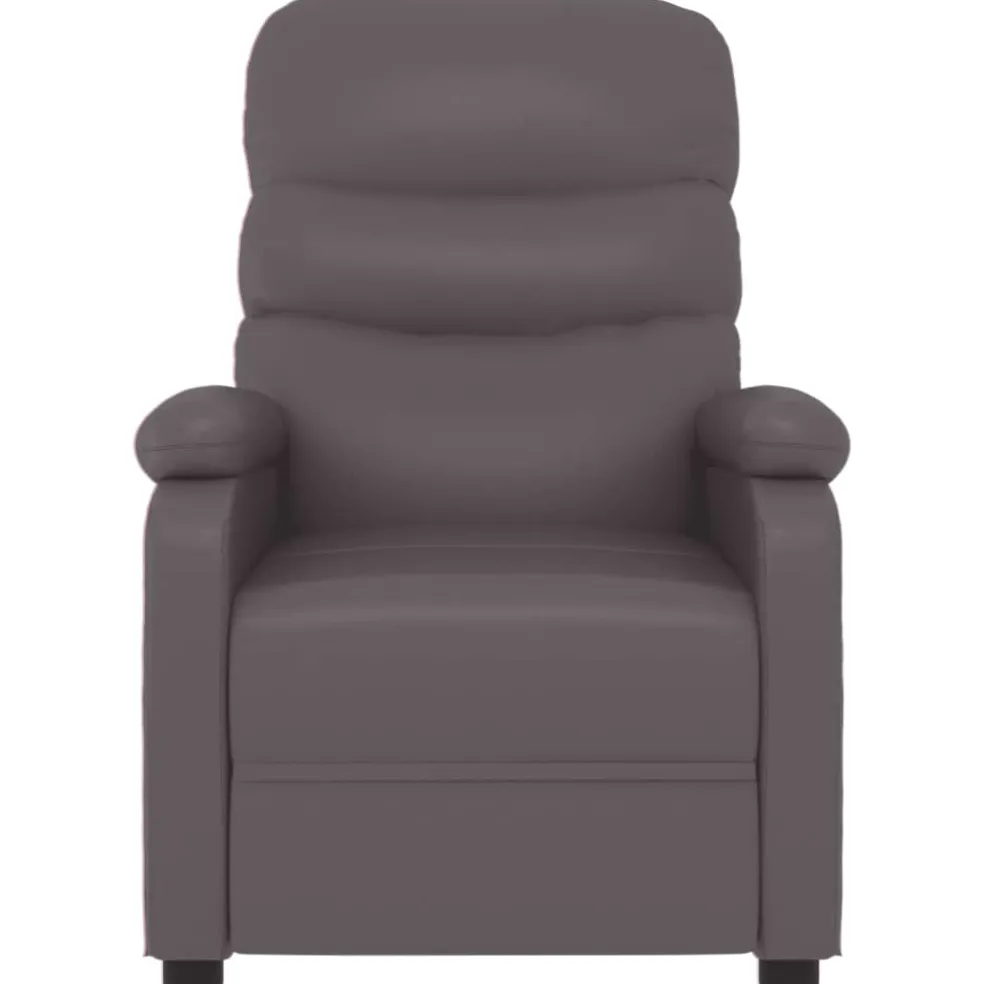 vidaXL Massagestoel kunstleer grijs