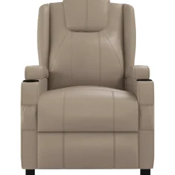 vidaXL Massagestoel kunstleer cappuccinokleurig