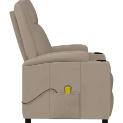 vidaXL Massagestoel kunstleer cappuccinokleurig