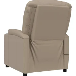 vidaXL Massagestoel kunstleer cappuccinokleurig