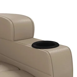 vidaXL Massagestoel kunstleer cappuccinokleurig