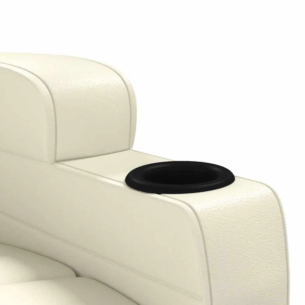 vidaXL Massagestoel kunstleer crèmewit