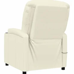 vidaXL Massagestoel kunstleer crèmewit