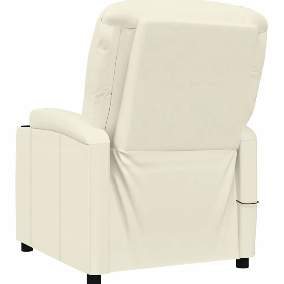 vidaXL Massagestoel kunstleer crèmewit