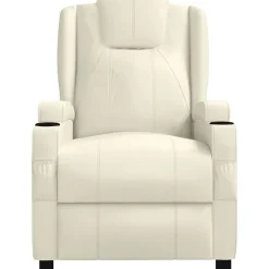 vidaXL Massagestoel kunstleer crèmewit