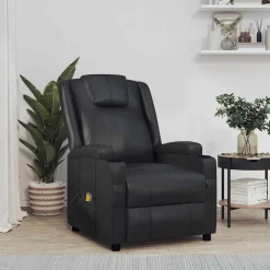 vidaXL Massagestoel kunstleer zwart