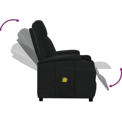 vidaXL Massagestoel kunstleer zwart