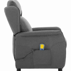 vidaXL Massagestoel Lichtgrijs 93.5 x 67.5 x 101.5 cm Stof