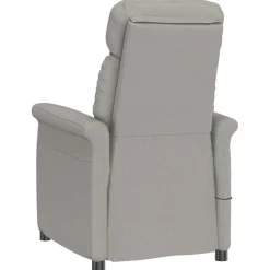 vidaXL Massagestoel Lichtgrijs 96.5 x 70.5 x 95 cm Microvezel