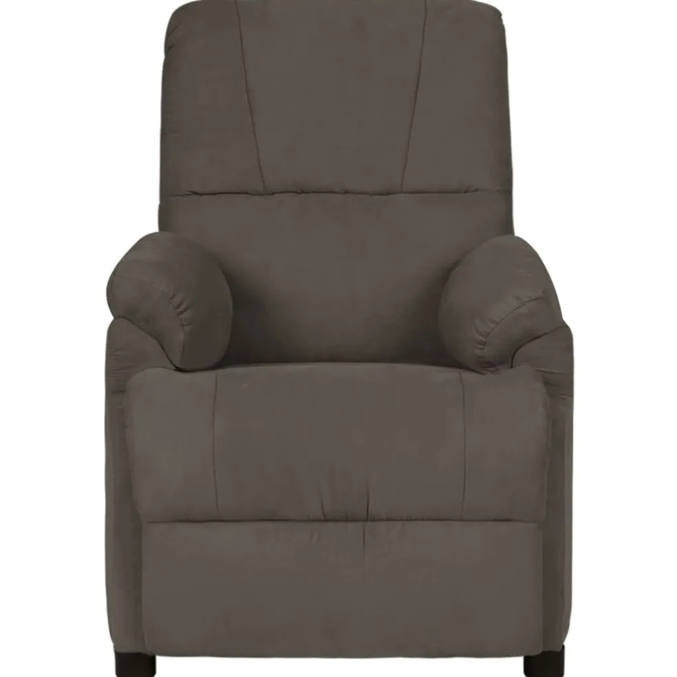 vidaXL Massagestoel microvezelstof donkergrijs