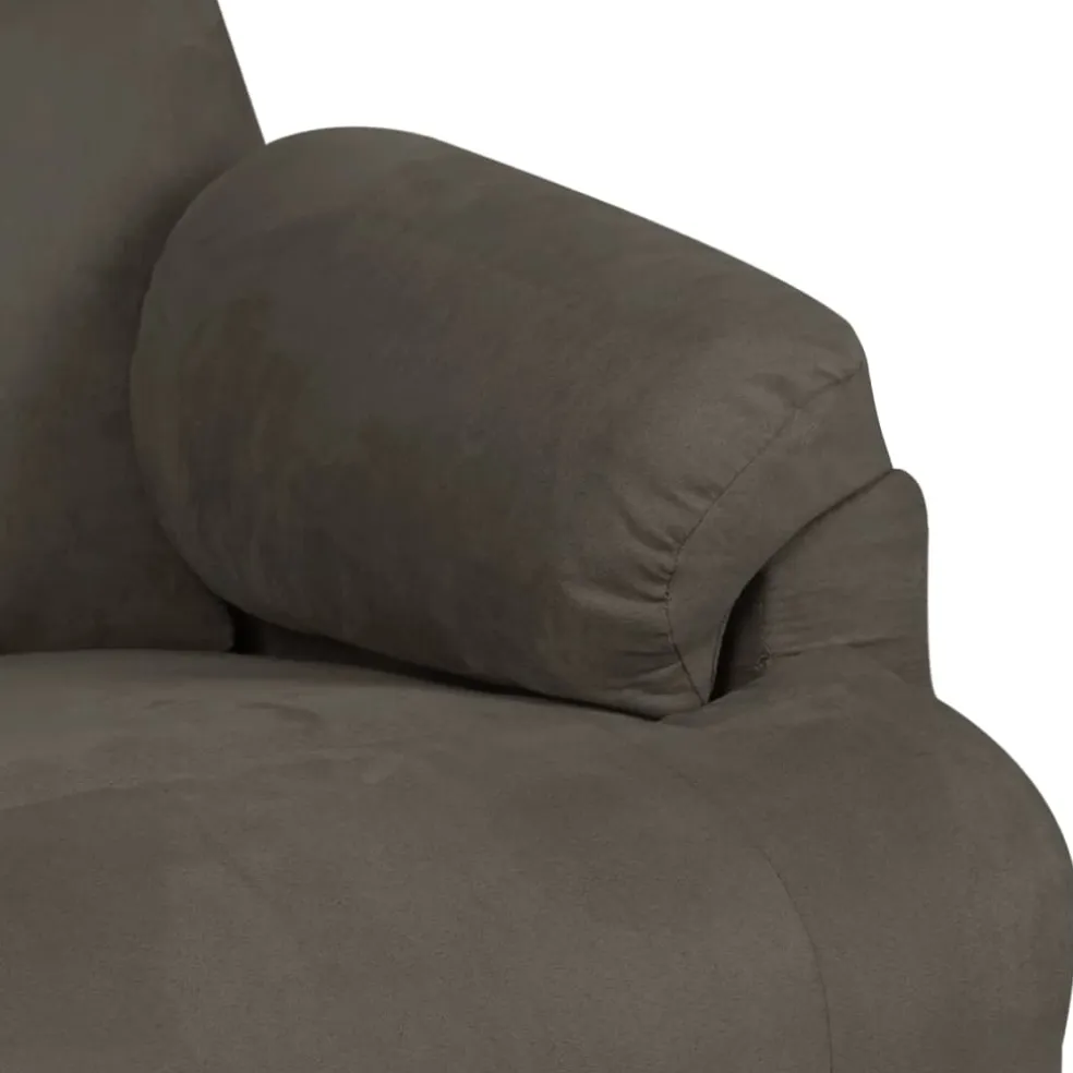 vidaXL Massagestoel microvezelstof donkergrijs
